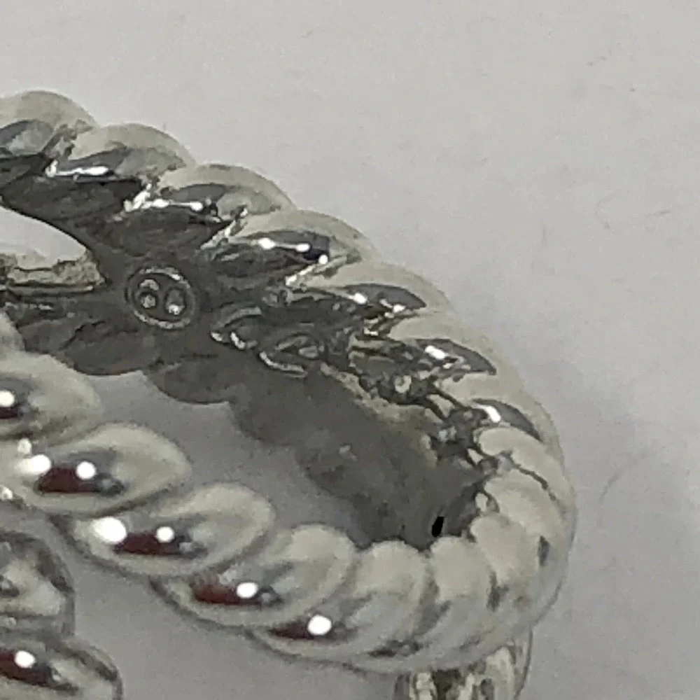 Fleur De Lis Rope Ring Band Sz 9 Aluminum Arthur Court Discontinued Jewelry